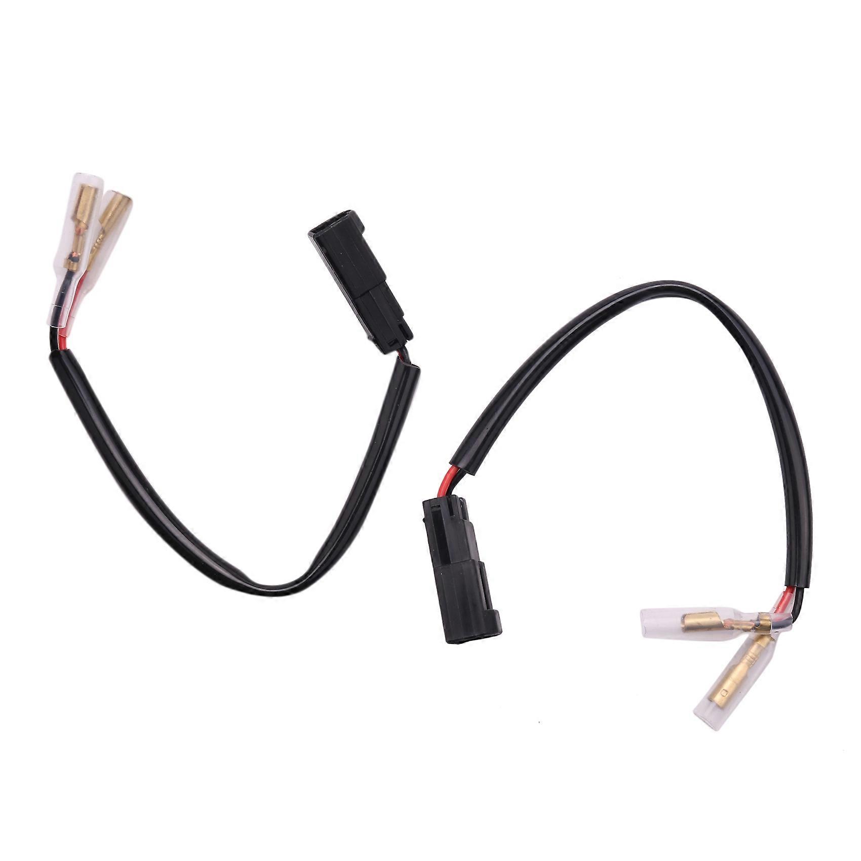 2Pcs Motorcycle Turn Signal Wiring Harness Connector Turn Signal Plug Adapter for