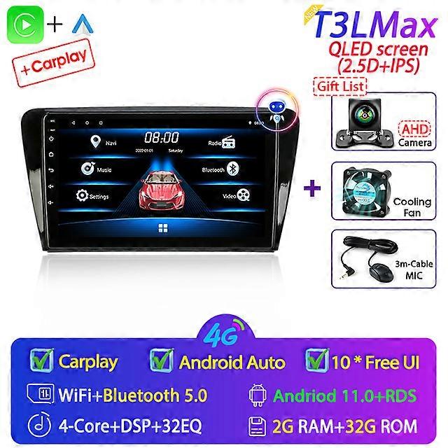 Android 11 Car Radio for Skoda Octavia 3 A7 2013-2018 Multimedia Player Navigation 2 Din Stereo DVD Head Unit Carplay Speakers