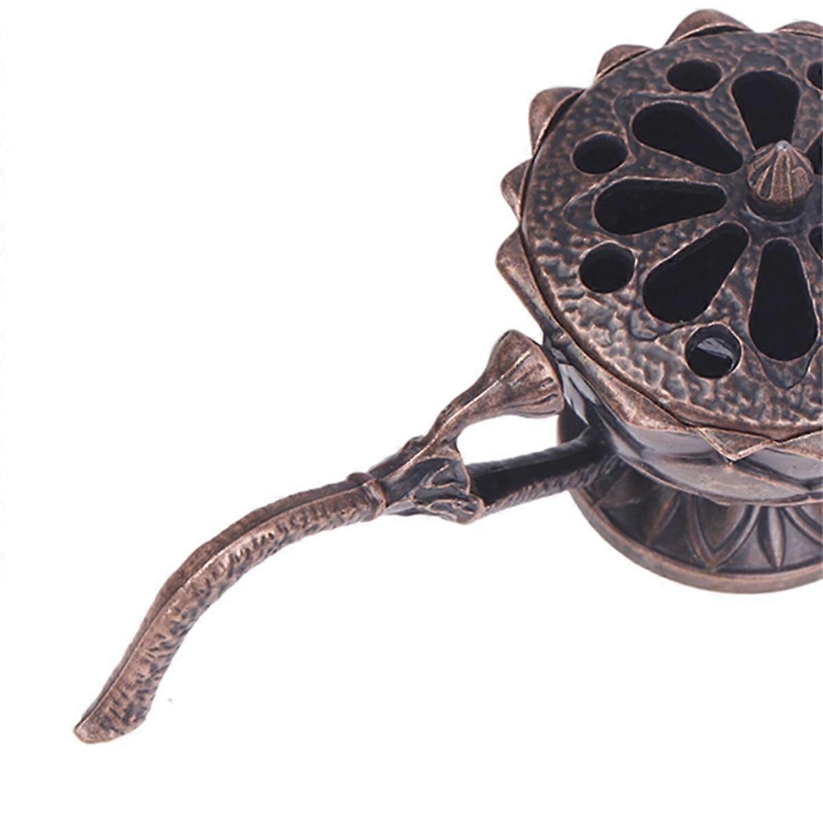 Lotus Incense Burner Incense Holder with Handle Lotus Hollow Incense Stick Burner Crafts Home Decoration