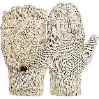 Vrouwen Winter Handschoenengebreide Converteerbare Vingerloze Wanten Met Wanten Cover Gebreide Wanten Handschoenen Voor Koude Dagen Zekai