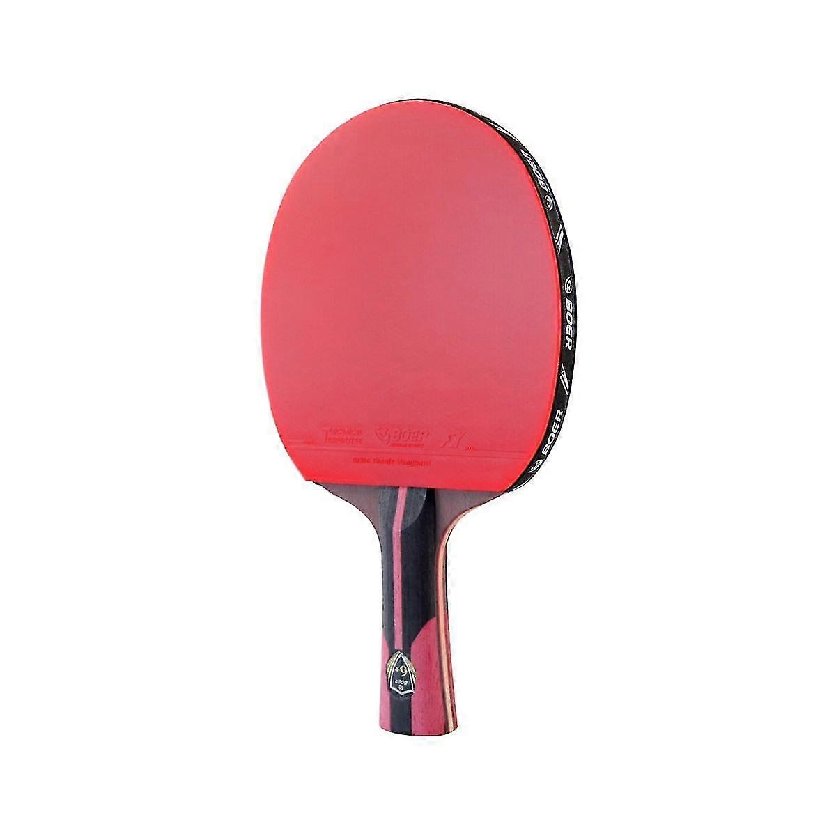Carbon Black Blade Table Tennis Racket With Rubber Table Tennis Paddle Table Tennis Racket Horizontal Grip Red