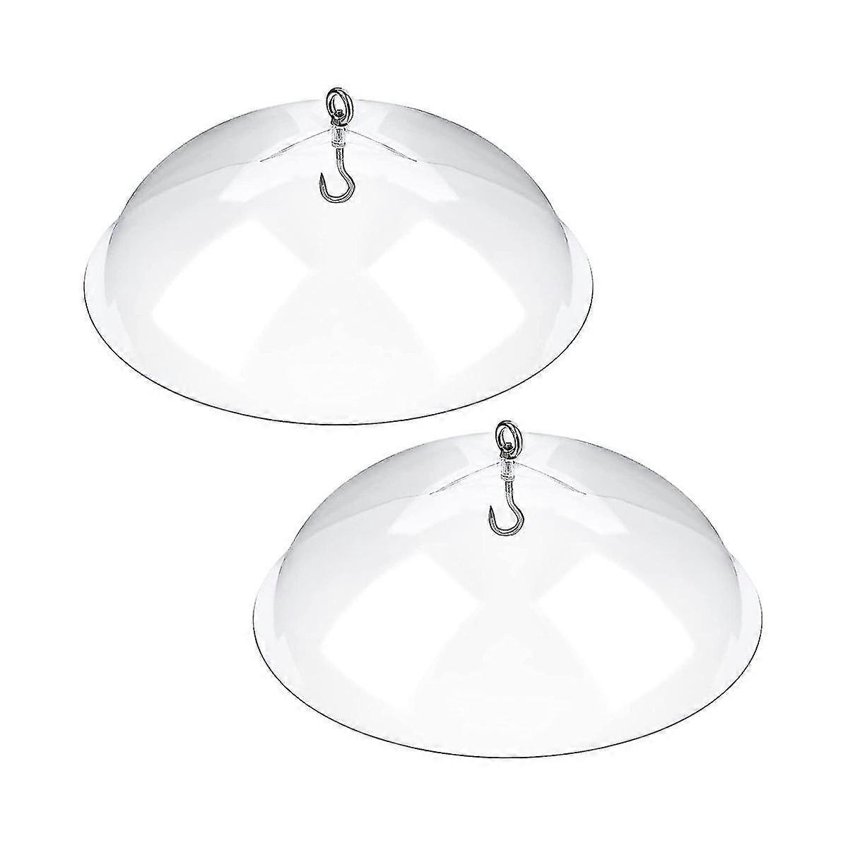 2 Pack Bird Feeders Protective Cover,dome Protective Dome,rain Protective Cover For Hanging Bird Feeders For Garden