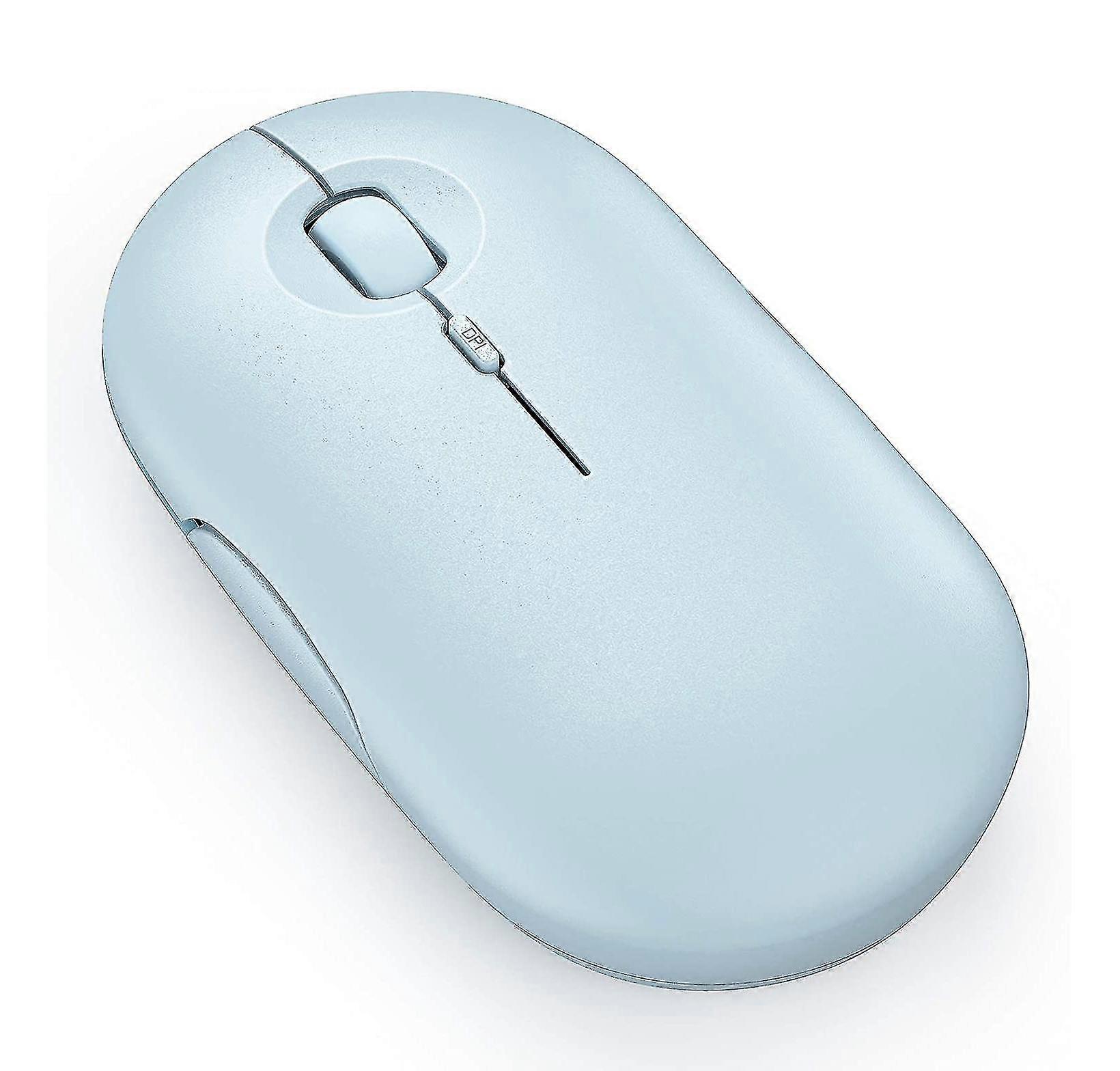 Bluetooth Mouse Wireless Type C Rechargeable Slim Quiet Baby Blue