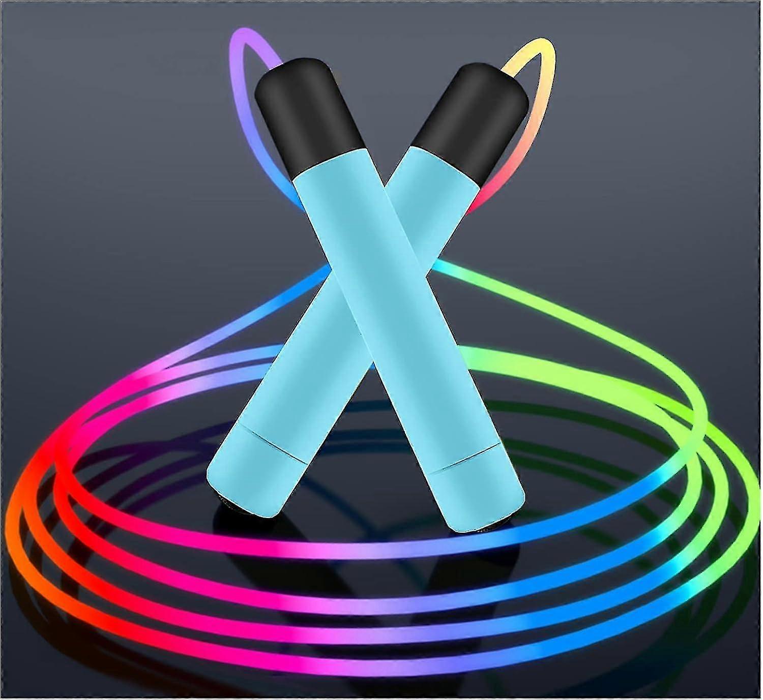 Led Rainbow Jumping Rope Luminous Adjustable Skipping Ropes