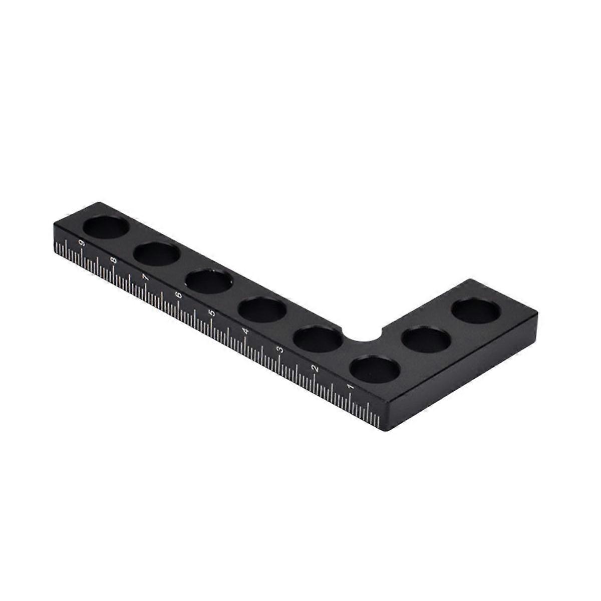 Aluminum Alloy Height Ruler 90 Degree Right Angle Ruler Measuring Tool Marking Ruler Angle Ruler Woodworking Tools Black