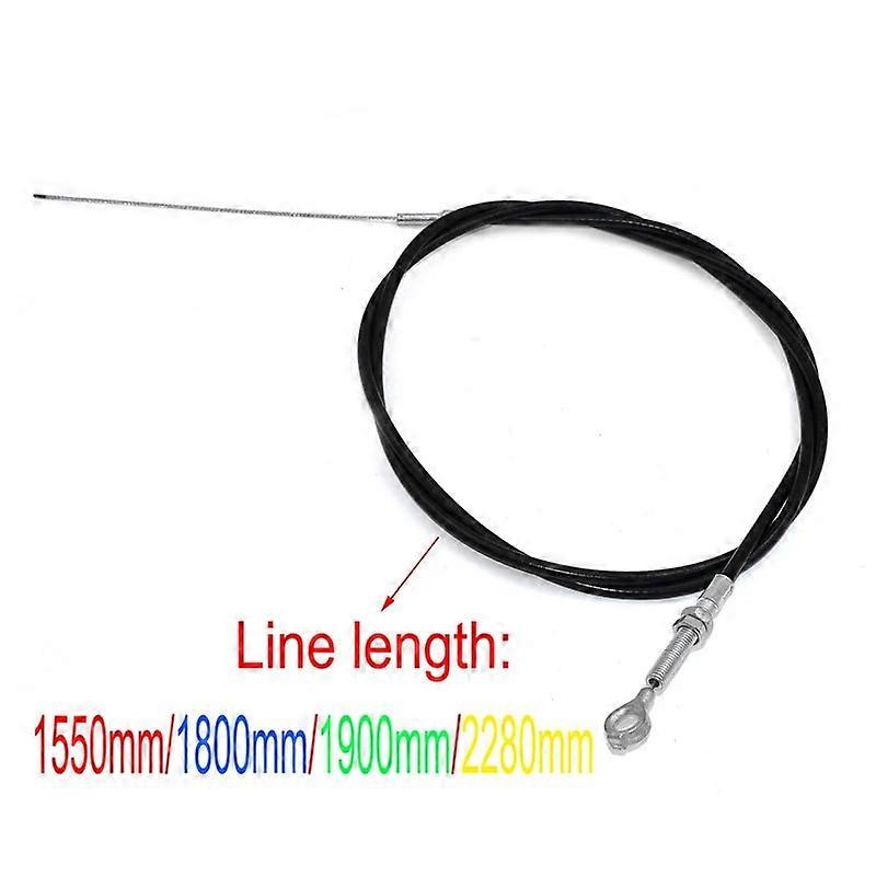 1550mm/1800mm/1900mm/2280mm στρογγυλή κεφαλή κεφαλής throttle καλώδιο μεταλλικό μαύρο ποδήλατο ιππασίας go kart