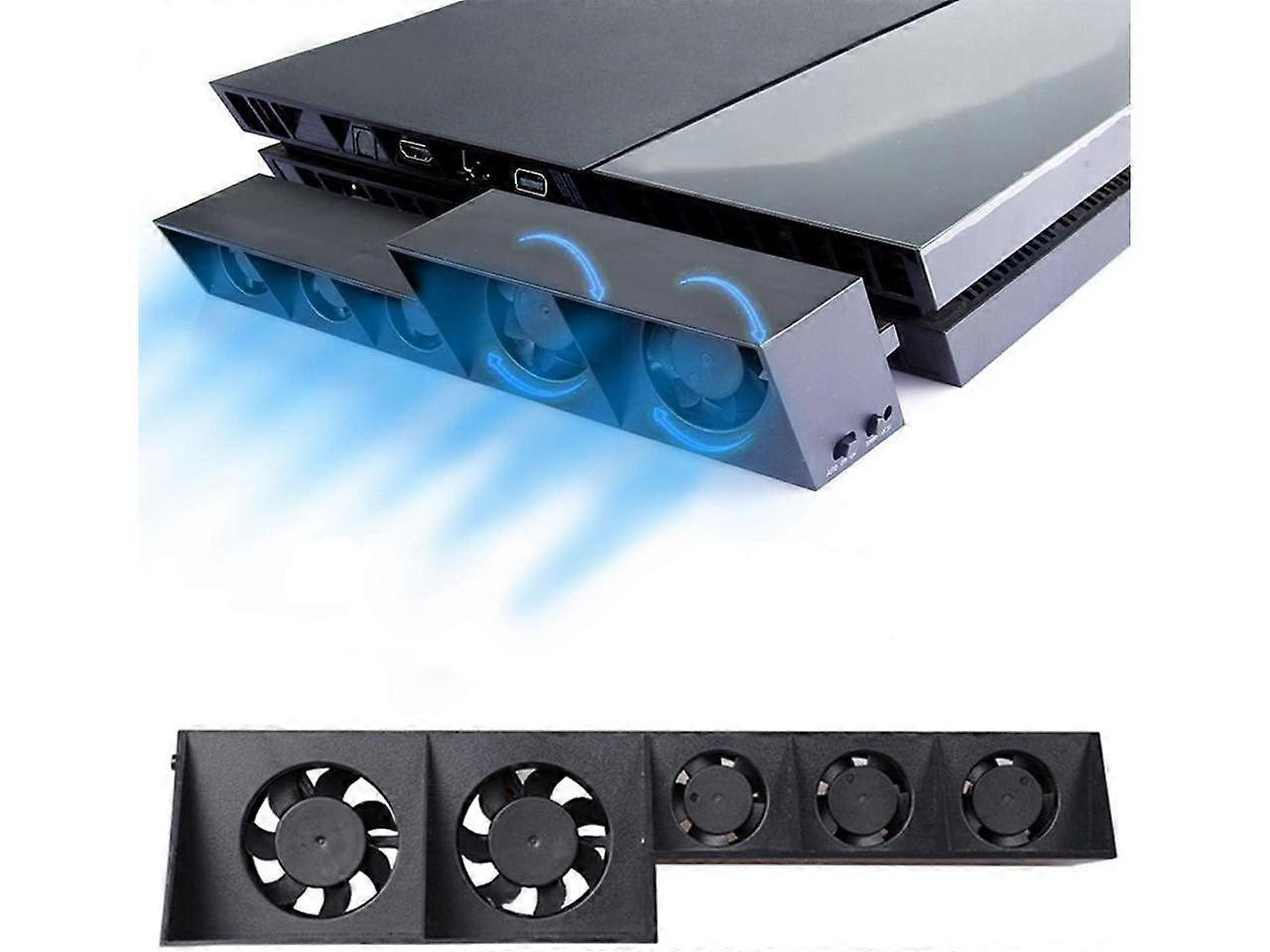 PS4 Automatic Cooling Fan, External Turbo USB Cooler Fan, Automatic Temperature Sensor Control Heat Dissipation for PlayStation 4