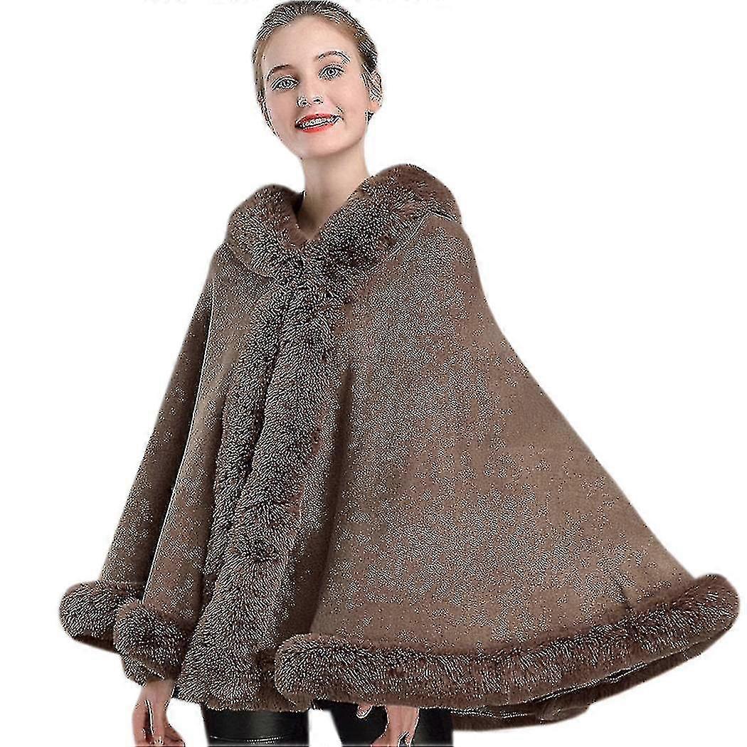 Faux Fur Hooded Casual Warm Jacket