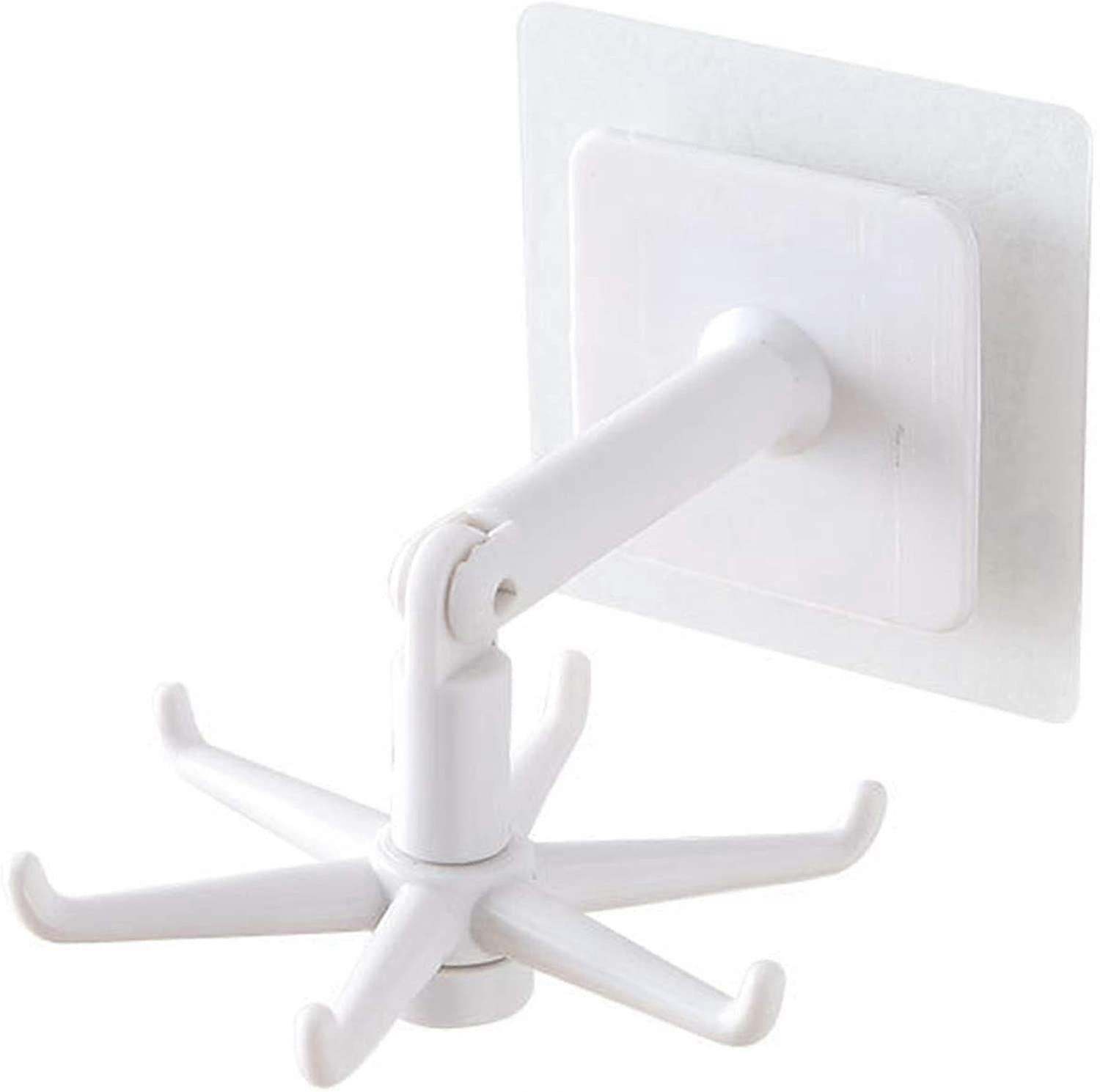 Self-adhesive Hook 360 Degree Rotating Kitchen Rack No Punch Wall Mounted Storage Rack