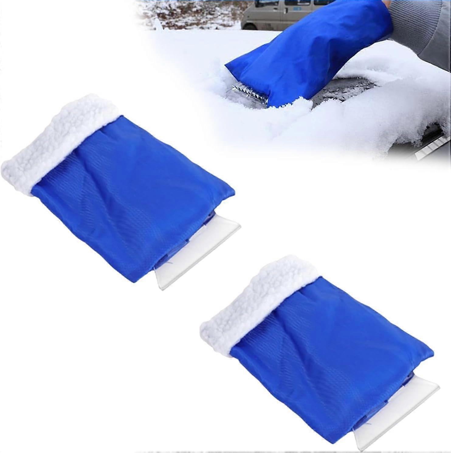 Magic Car Ice Scraper, Car Windshield Ice Scraper Gloves, Windshield Ice Scraper, Car Snow Scraper with Gloves (Color: Set of 2)