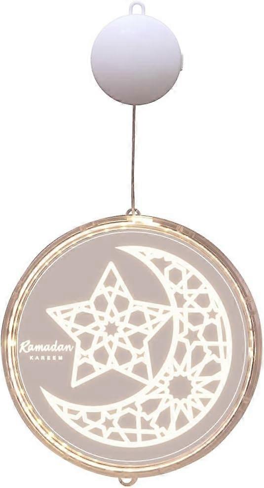 Pendant Light With Suction Cup 3D LED Ramadan Decorative Window Light Battery Operated Acrylic