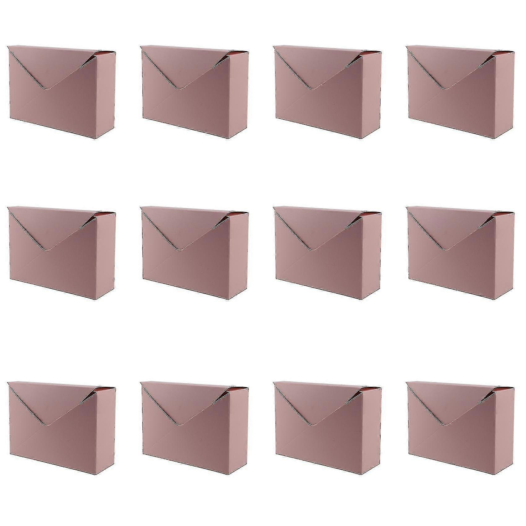 12 Pcs Envelope Fold Flower Box Party Wedding Gift Boxes-pink