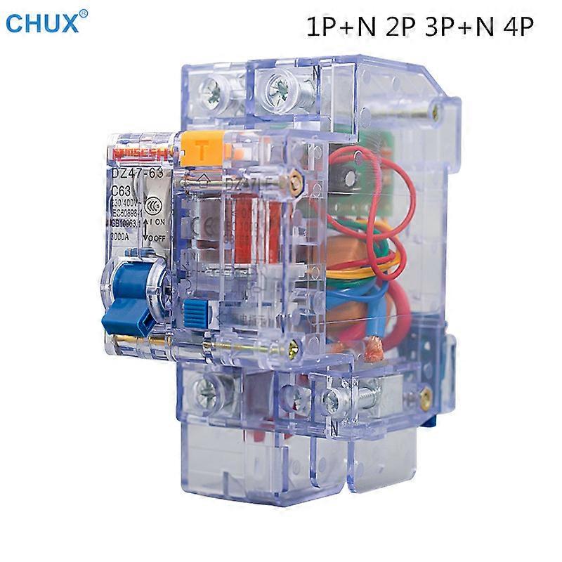 1P+N 2P 3P+N 4P DZ47LE-63 Leakage Protection Circuit Breaker with over and short current 10a 16a 20a 25a 32a 40a 63a MCB