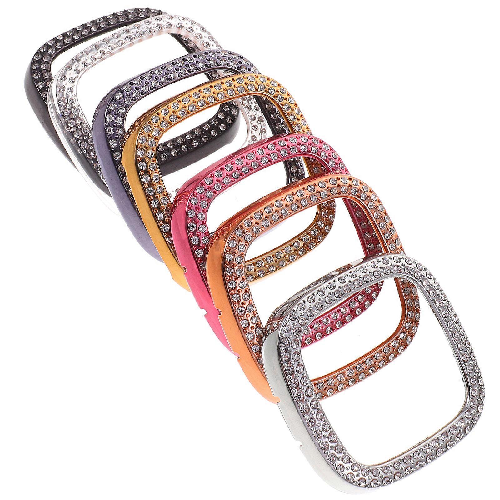 7pcs Smartwatch Cas Strass Incrusté Couverture Compatible pour Fitbit Versa 3 / Sense