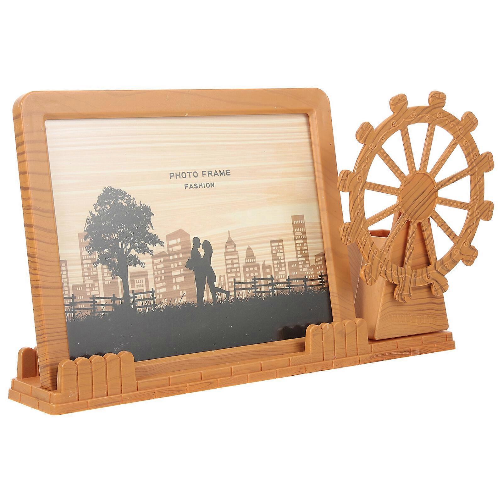 Picture Frame Adornment Photo Frame Decor Picture Frame Table Ornament with Pen Holder