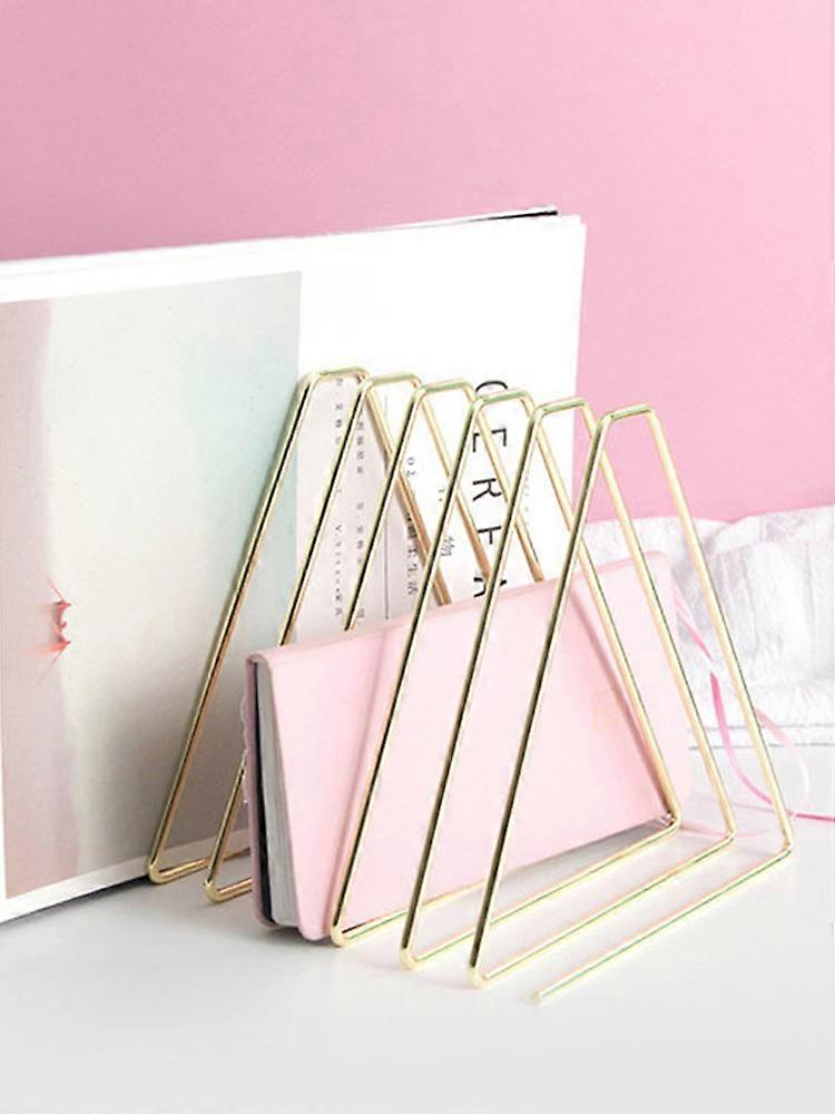 New Book Holder File Holder Stand Magazine Rack File Organizer, Metal Wire Desktop Book Organizer Bookshelf Rack