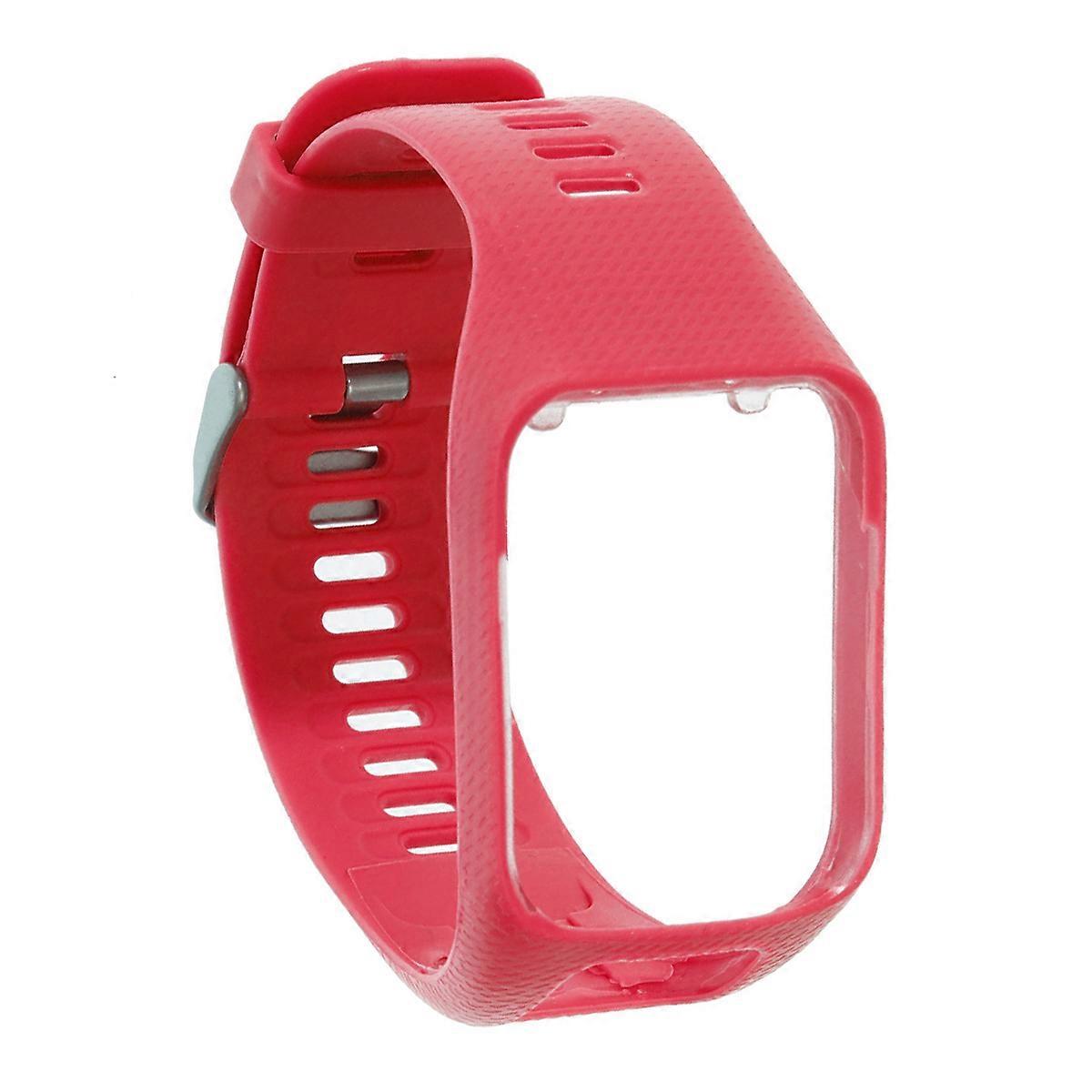 Smart Watch Band Replacement Silicone Watch Strap Wristband Watch Band Compatible for TomTom Runner 2/3 Spark/Spark 3 Golfer 2 Red