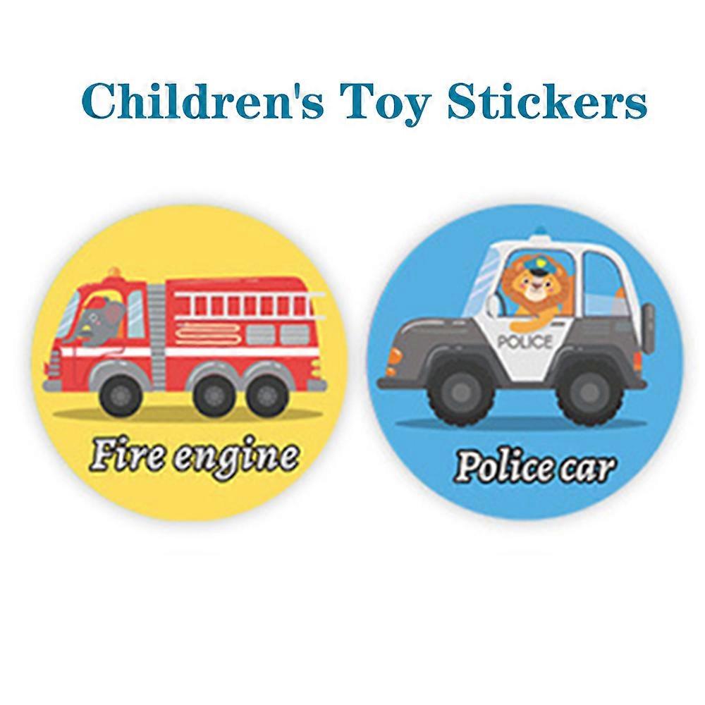 50-500pcs Cars Pattern Reward Sticker for Kids Cute Cartoon Bus Tank ...