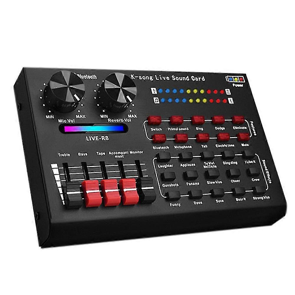 Live R8 Bluetooth Sound Card Audio Interface For Phone Computer Sing