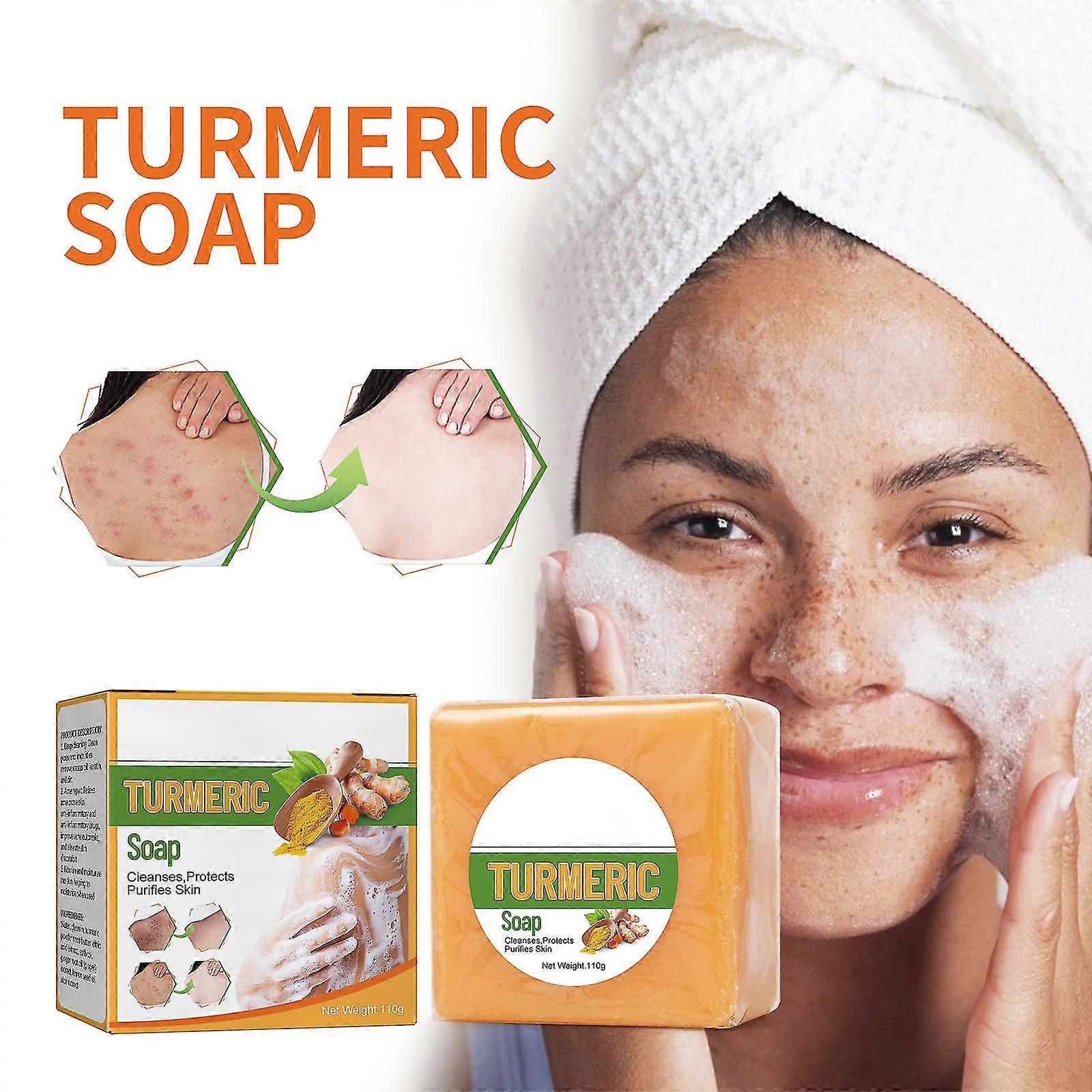 Curcuma săpun Bar pentru fata si corp acnee, pete intunecate, piele neteda, sapun natural handmade