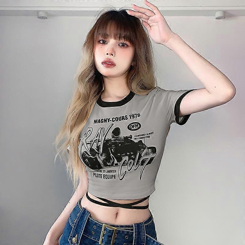 YOUGANG جودة عالية التوابل بنات نسائي مجموعة فلاش الماس شرابة Camisole نسائي نمط غريب مثير سرة قصيرة