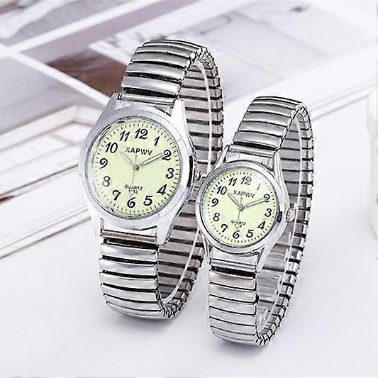 Classic Luminous Wristwatch Big digital Big dial Elastic band Watch, Man and Woman Quartz Couple Watch Gifts