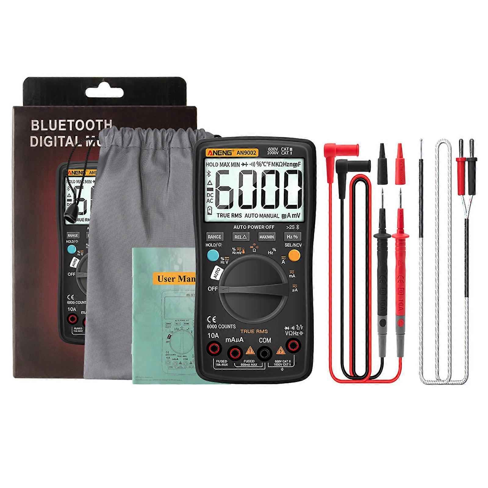  6000 Counts TRMS Auto Ranging Digital Multimeter Bluetooth-compatible for DC AC Voltage Current Meter Continuity/Diodes