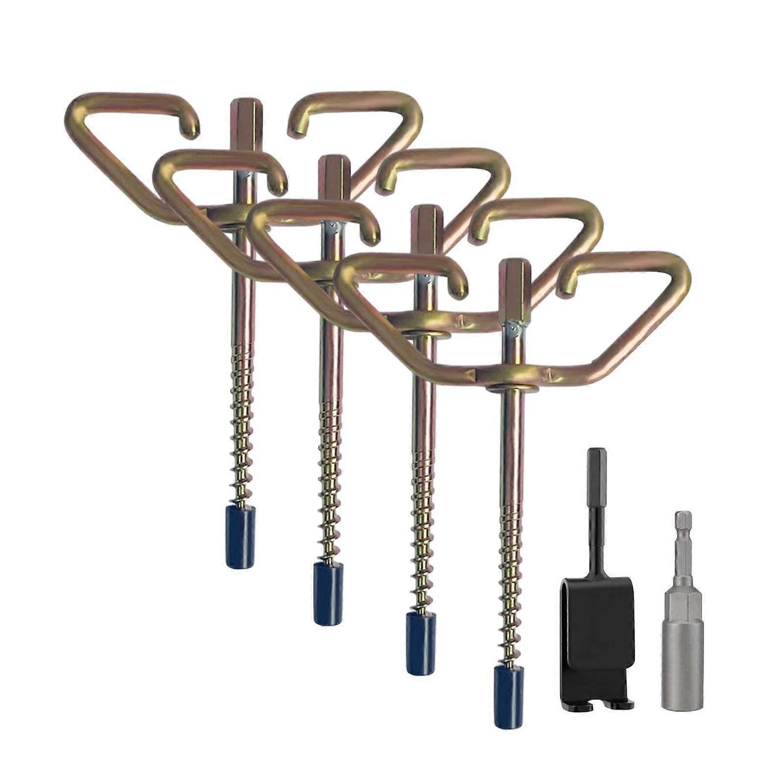 4Pcs Eisfischen Anker Eis Anker Bohrer Adapter Eisfischen Unterschlupf Anker