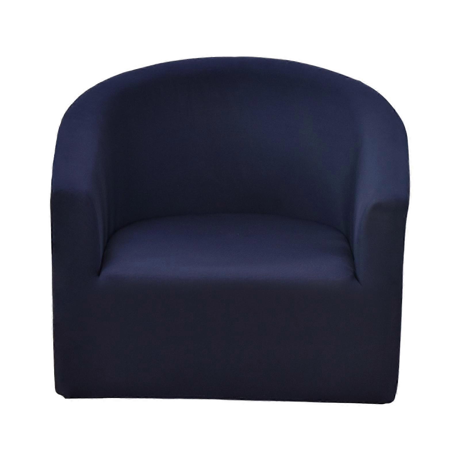 Enfärgade sofföverdrag Tvättbara med armar och sits för hem sovrum Mörkblå