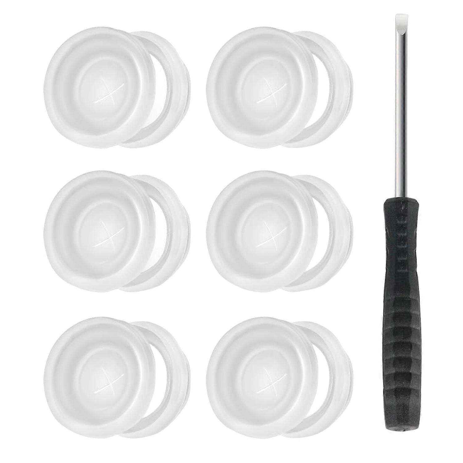 6Pcs Distribution Valve Silicone And Plastic Insert with Screwdriver Odorless Food-Grade Replacement