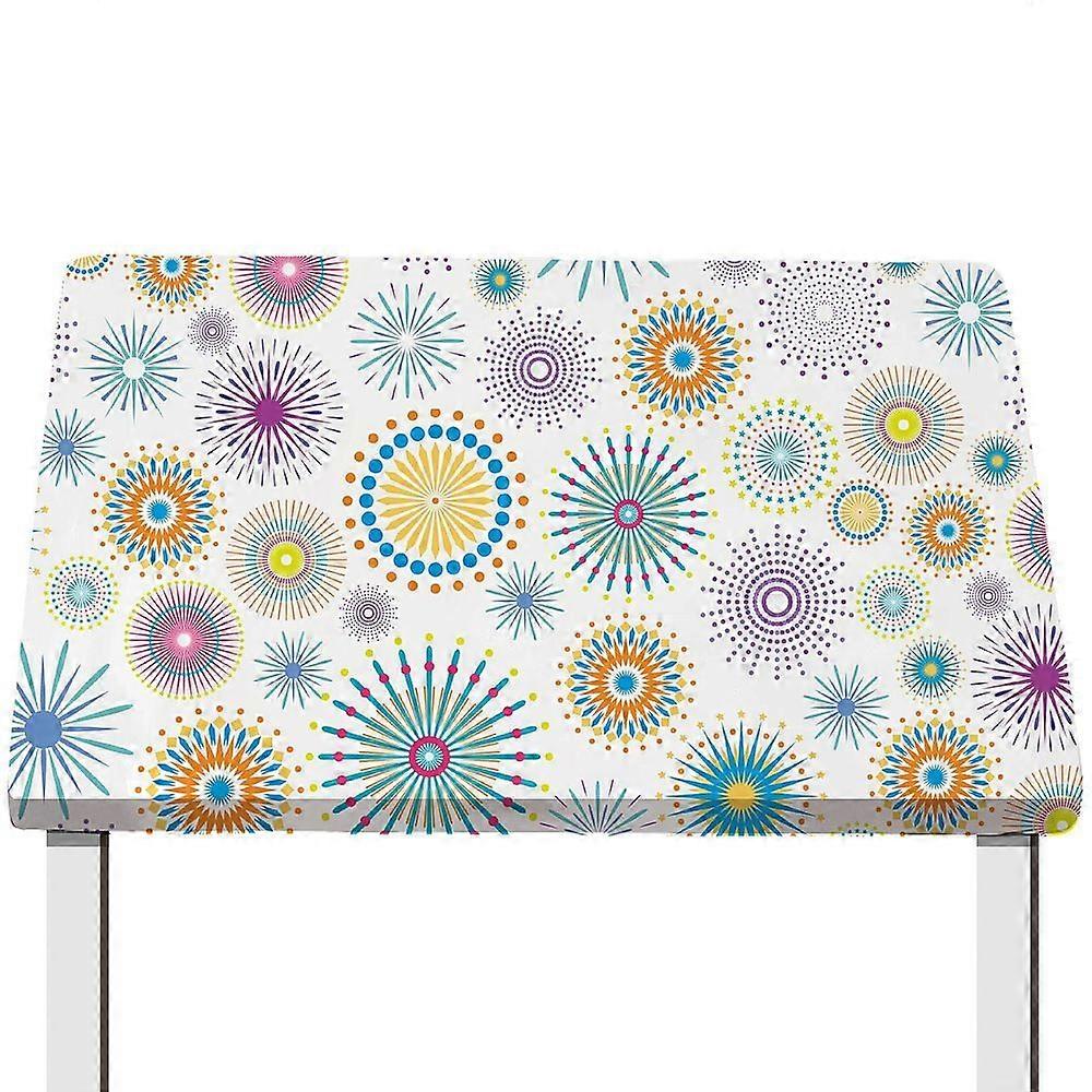 Waterproof Polyester Tablecloth for Dining Table Decoration Rectangle Flat Round 1220x760mm