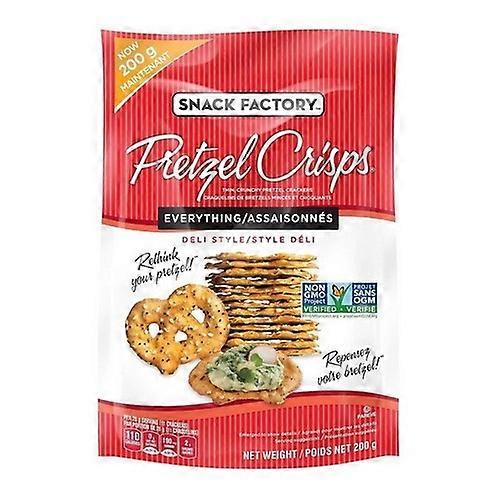 Snack Factory Everything 熟食饼干椒盐卷饼脆片，200 克（12 盒）