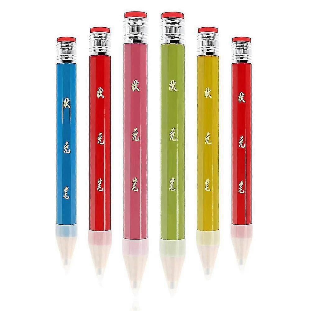 6 قطع خشبية جامبو أقلام الرصاص للدعامة ، مضحك قلم رصاص كبير ضخم قلم رصاص عملاق 14 بوصة قلم رصاص للمنزل و