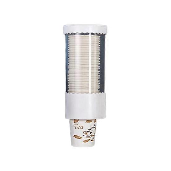 Automatically Drop Disposable Cup Dispenser Self Adhesive ABS Dirt-proof Paper Cup Holder for Home