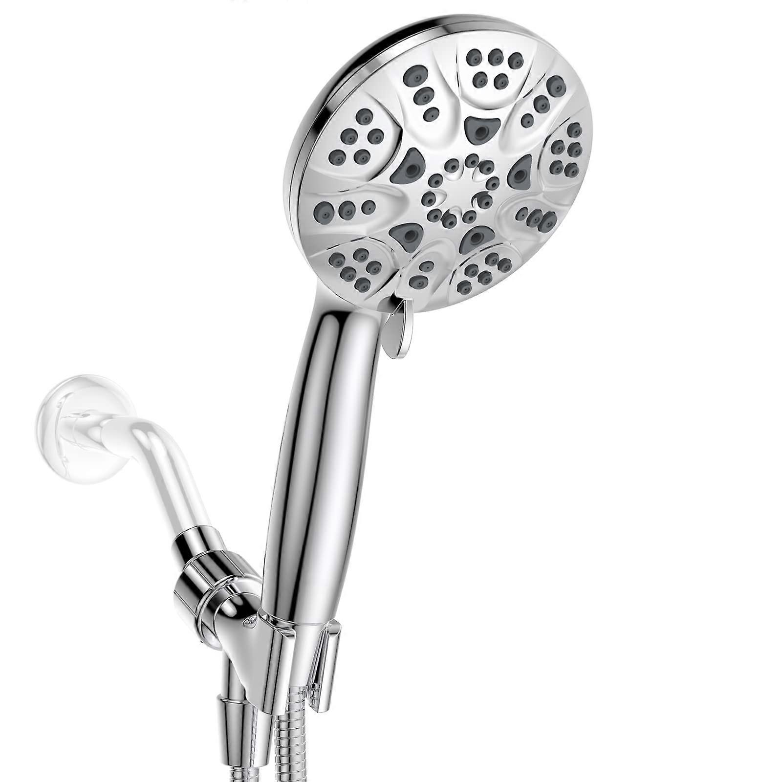 High Pressure Handheld Shower Head, 6 Spray Settings, High Flow Design