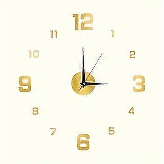 Gold Digital Clock 40cm with Luminous Glow