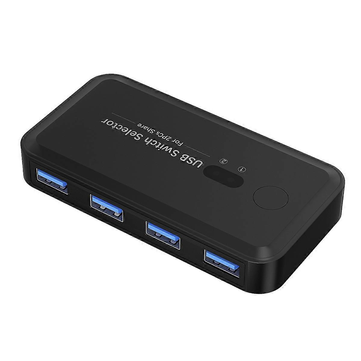 USB 3.0 KVM Switcher Selector KVM Hub Docking Station 2 Computer Freigabe Drucker Tastatur Laptop PC D