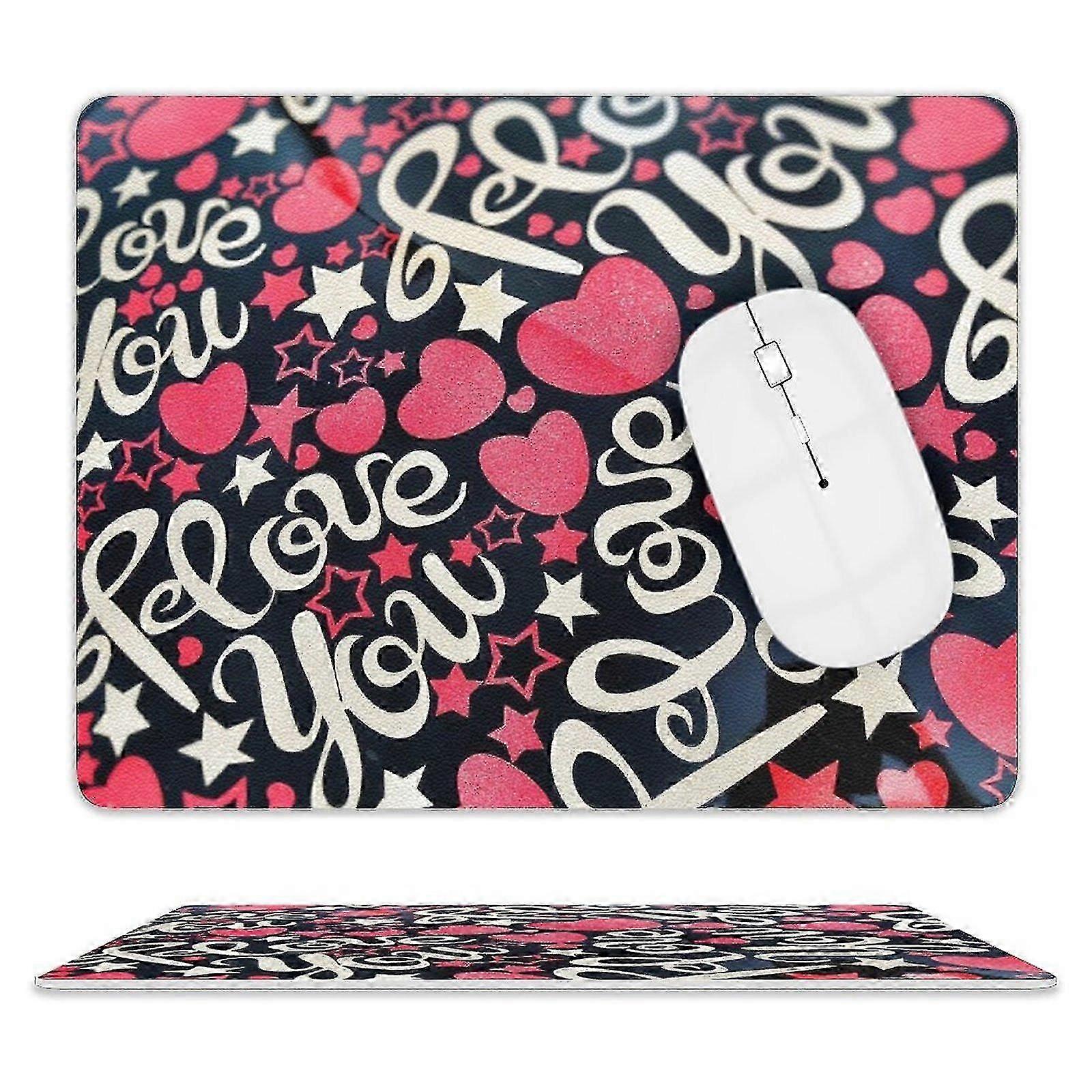 Heart Print Mouse Pad