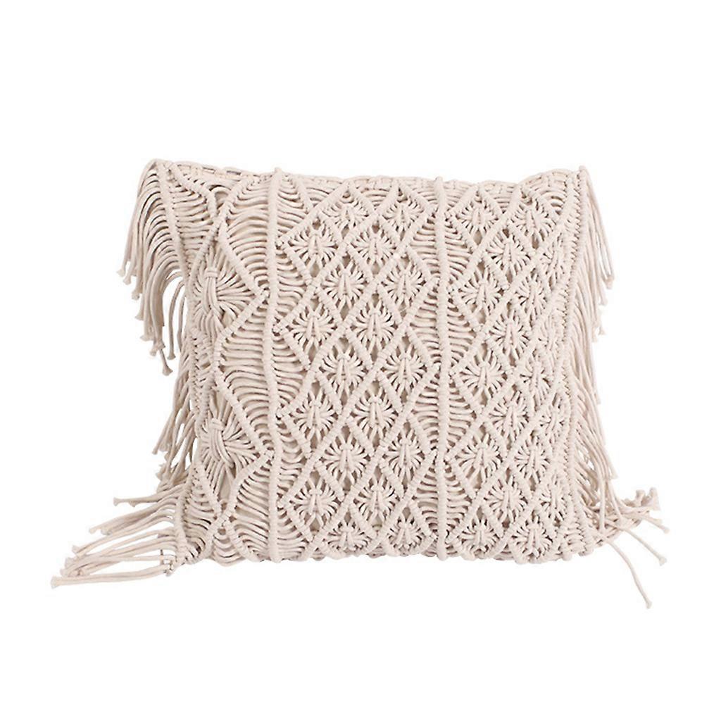 Geometric Pattern Throw Pillow Covers Woven Boho Cushion for Case for Bed Sofa Couch for Bench Car Home Decor