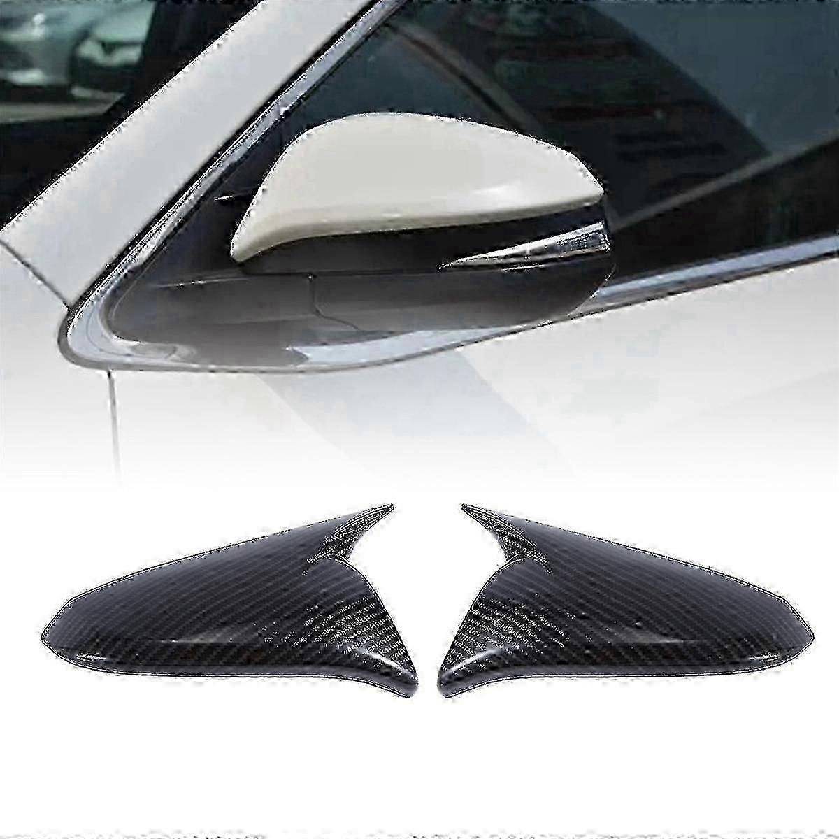 Fantastic 1pair Car Rearview Mirror Cover For 2013-2022 Ox Horn Side Mirror Shell Reverse Caps Trim