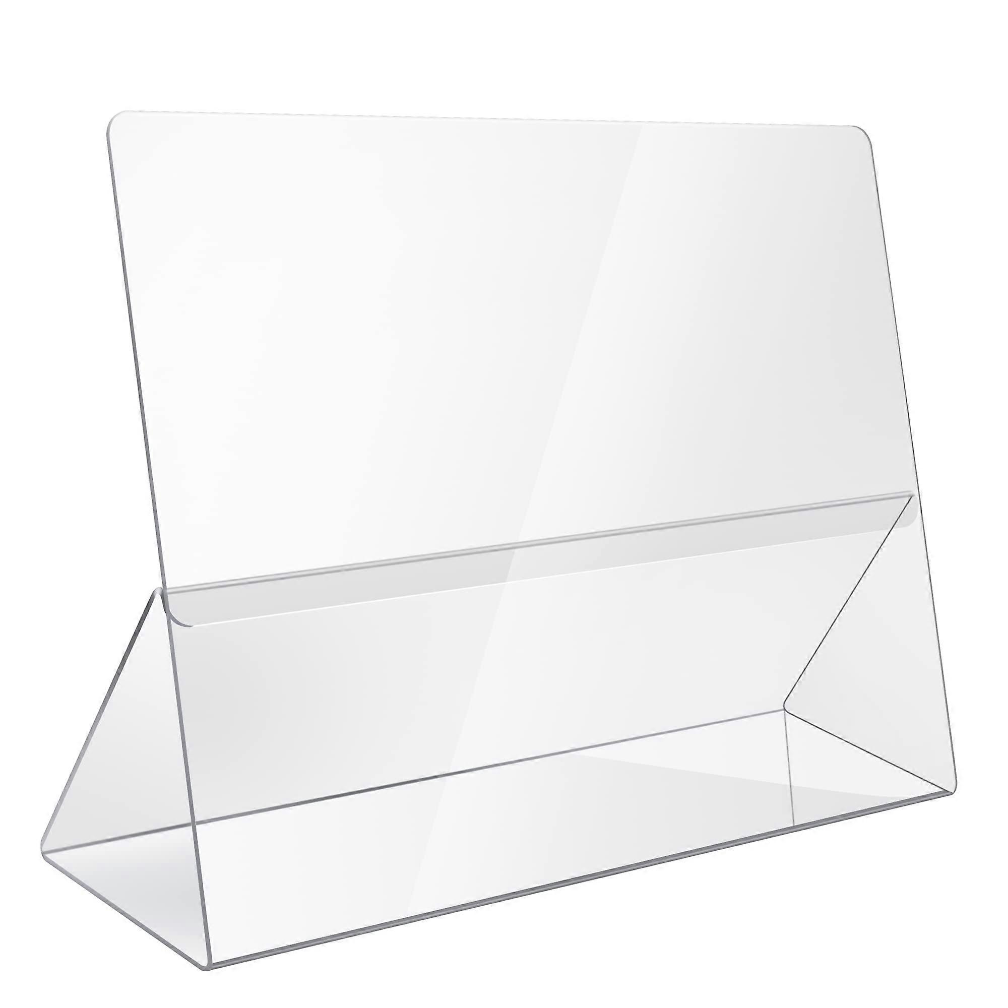 Transparent Cookbook Stand for Cooking and Baking - Adjustable, Durable, Non-Slip, Fits All Cookbook Sizes