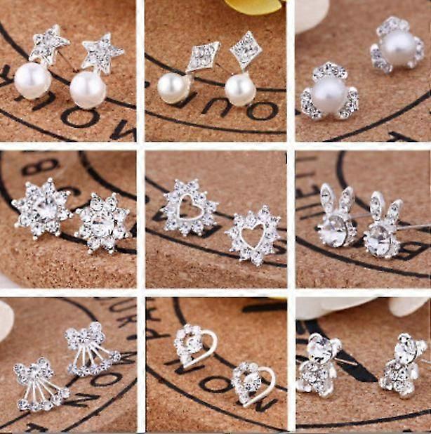 (Fjäril Pärla)Nya Pearl Flash Diamond Stud Örhängen