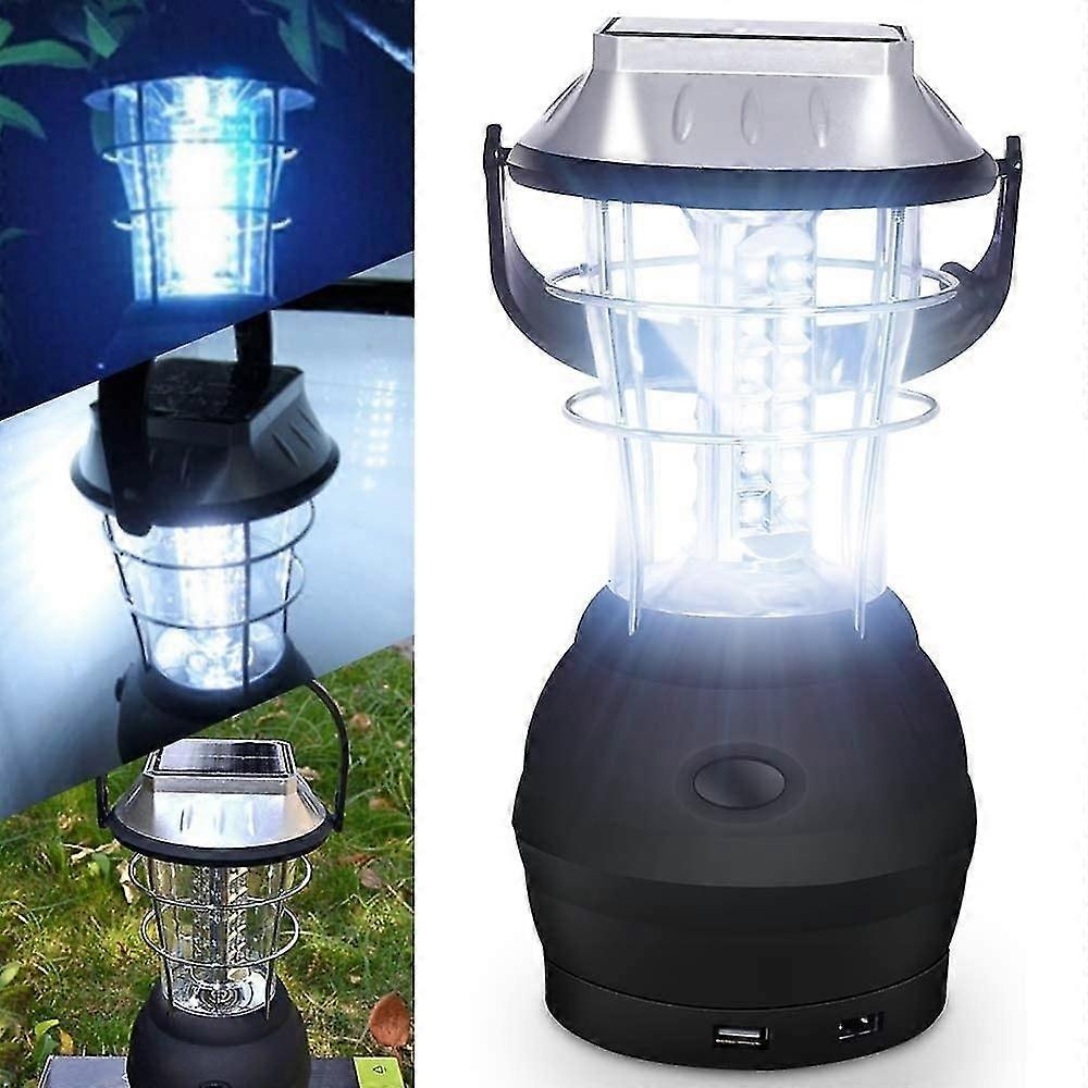 Solar Camping Lantern Rechargeable Outdoor Headlight High Power 36 Leds Portable Flashlight For Fishing Work Tent