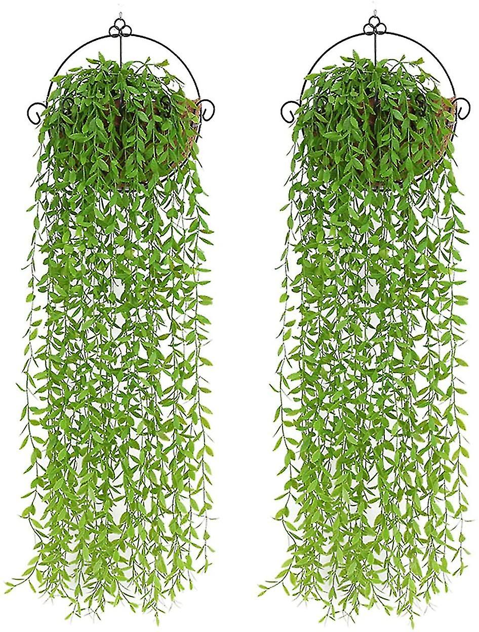 2pcs الاصطناعي شنقا الكروم النباتات، مصنع اصطناعي، والنباتات وهمية