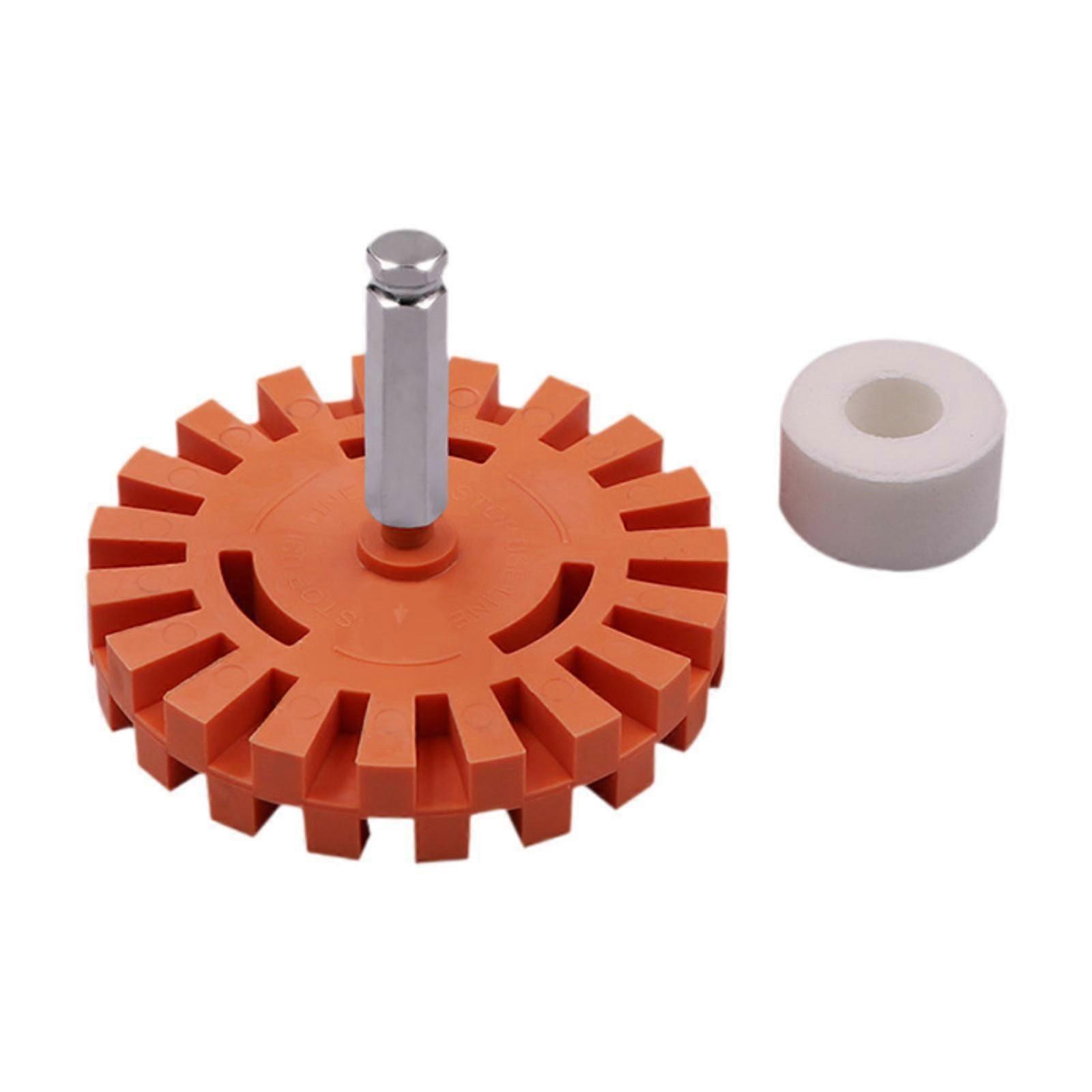 Rubber Eraser Wheel Set Adhesive Remover Wheel for Tapes Rvs Stickers Stripe Hexagonal Rod
