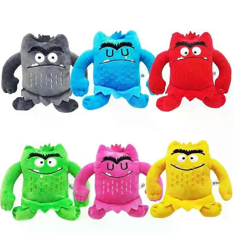 the color monster6pcs/set Kawaii The Color Monster Plush Doll Children Monster Color Emotion Plushie Stuffed Toy For Kids Birthd