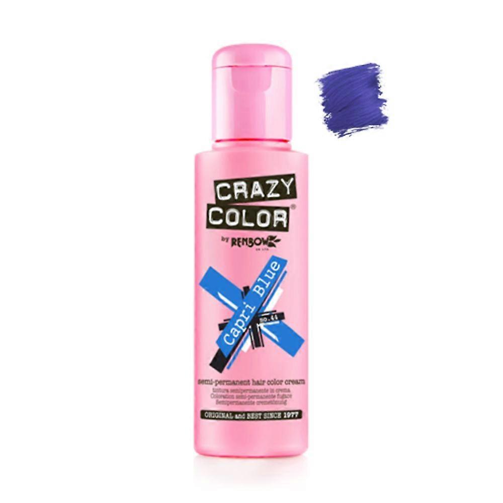 Crazy Color Semi Permanent Hair Dye 100ml - Capri Blue