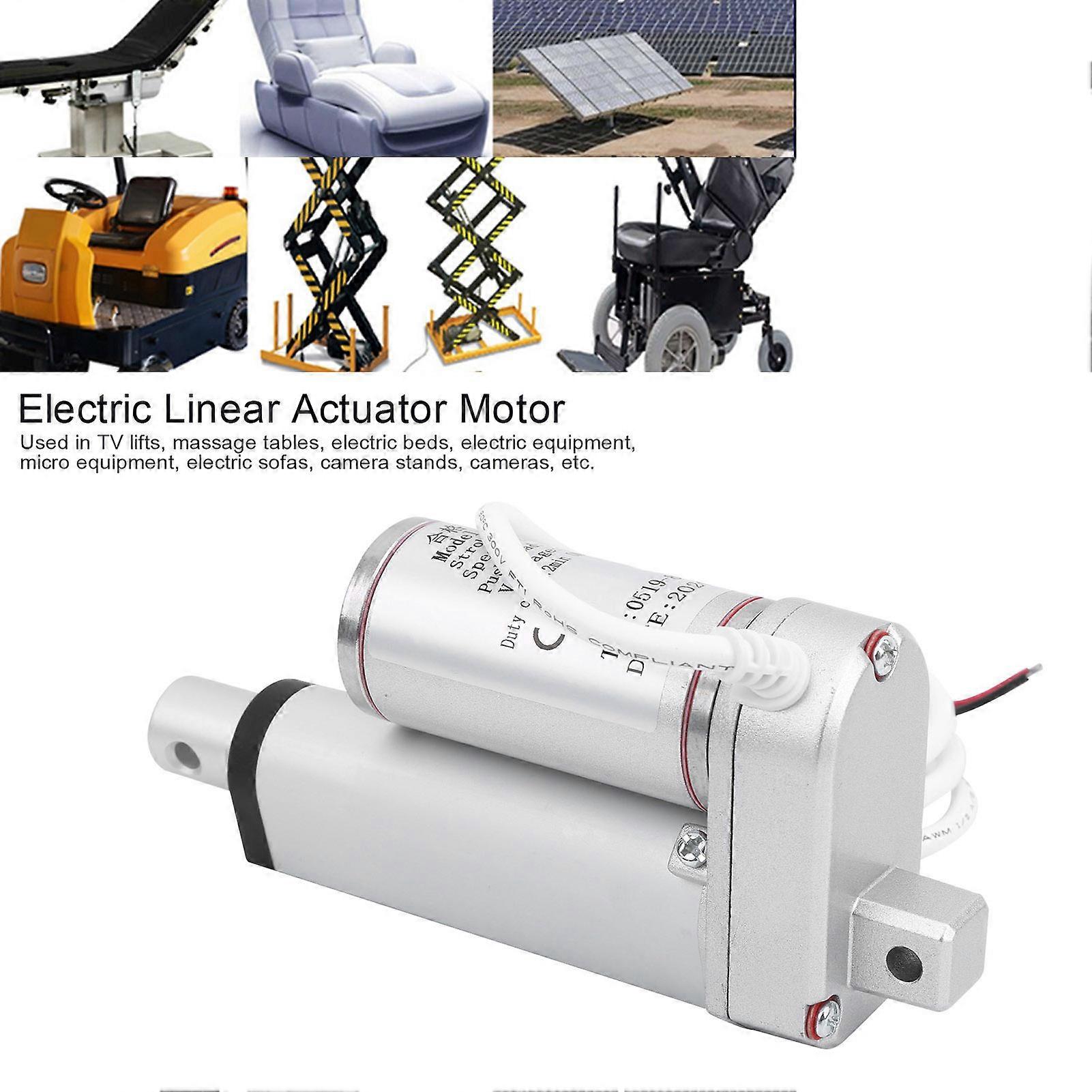 Actionneur linéaire électrique, système de levage, charge 100 kg, course 50 mm, 12 mm/s, 12 V DC