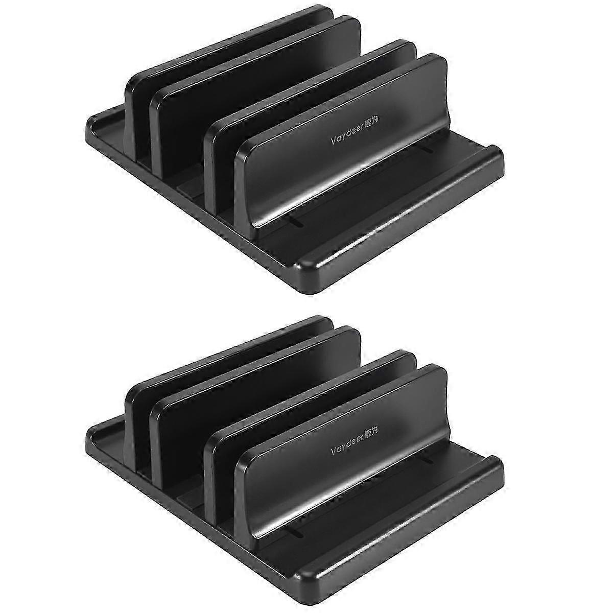 2X Laptop Stand Vertical Computer Stand Vertical Desktop Stand Space-Saving Desktop Storage Rack (3