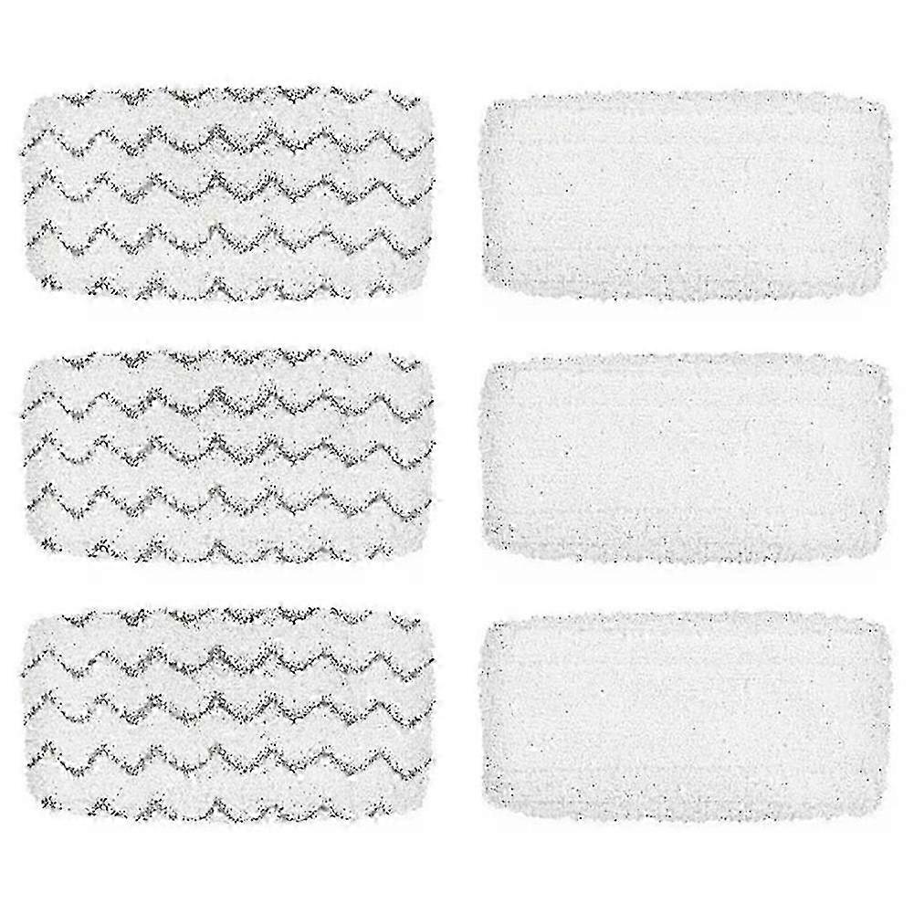 6-Pack Replacement Steam Mop Pads for Bissell PowerFresh 2747A & Symphony Models, Absorbent Microfiber